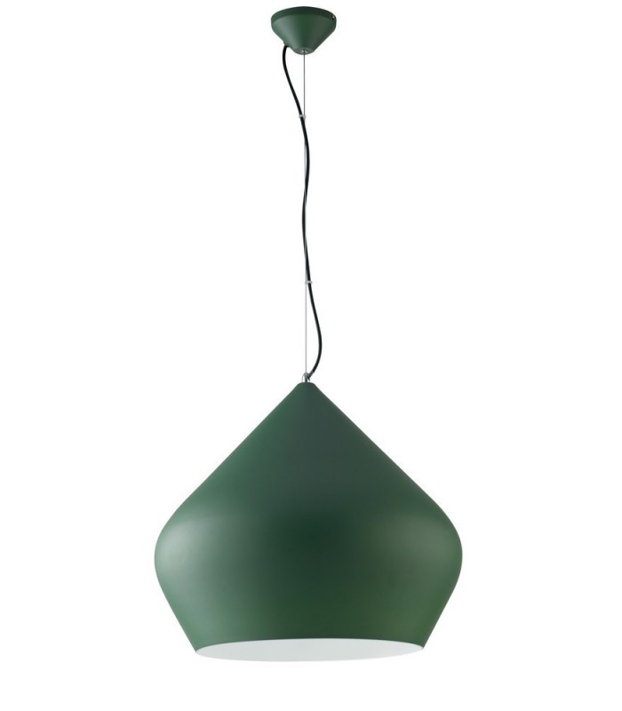 Dome Ceiling Pendant, Green, White, E27 - 1
