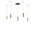 LED 5 Light Ceiling Pendant, Bronze - 1