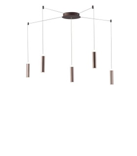 LED 5 Light Ceiling Pendant, Bronze - 1