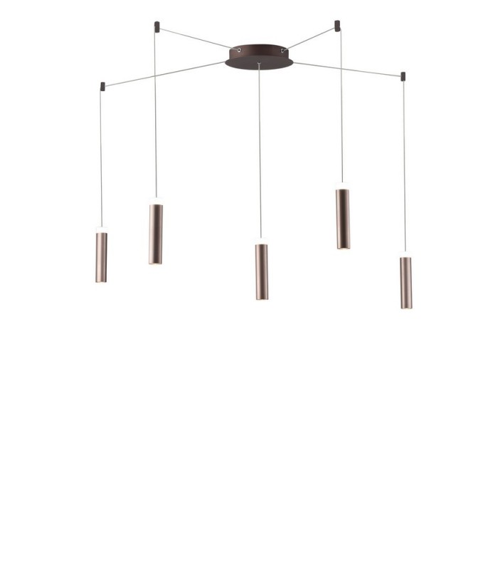 LED 5 Light Ceiling Pendant, Bronze - 1