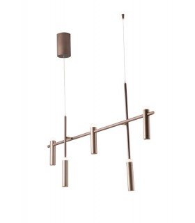 LED Bar Pendant 5 Light, Bronze - 1