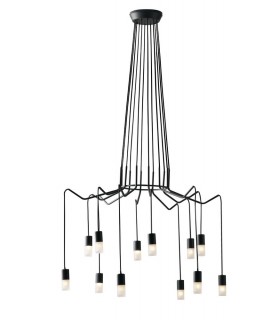 12 Light Hanging Wire Pendant, Anthracite, G9 - 1