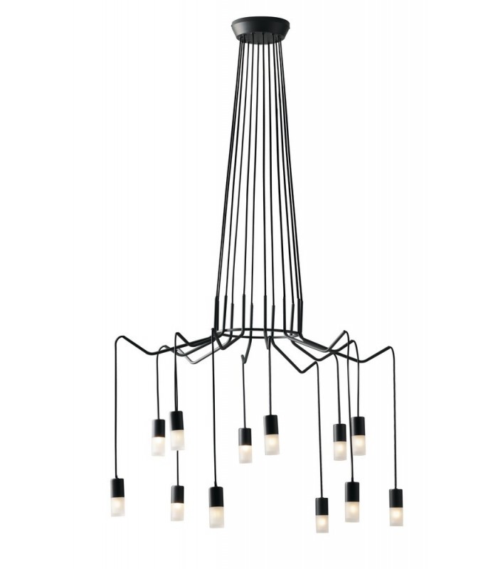 12 Light Hanging Wire Pendant, Anthracite, G9 - 1