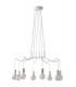 8 Light Hanging Wire Pendant, White, E27 - 1