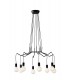 8 Light Hanging Wire Pendant, Black, E27 - 1