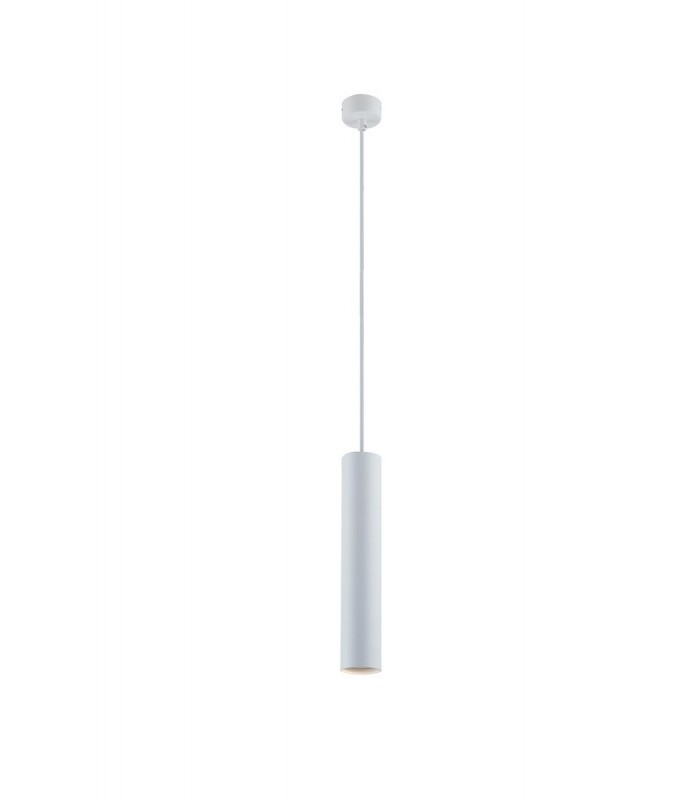 Slim Round Ceiling Pendant, Glass, White, GU10 - 1