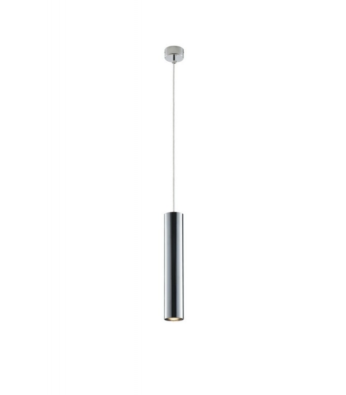 Slim Round Ceiling Pendant, Glass, Chrome, GU10 - 1