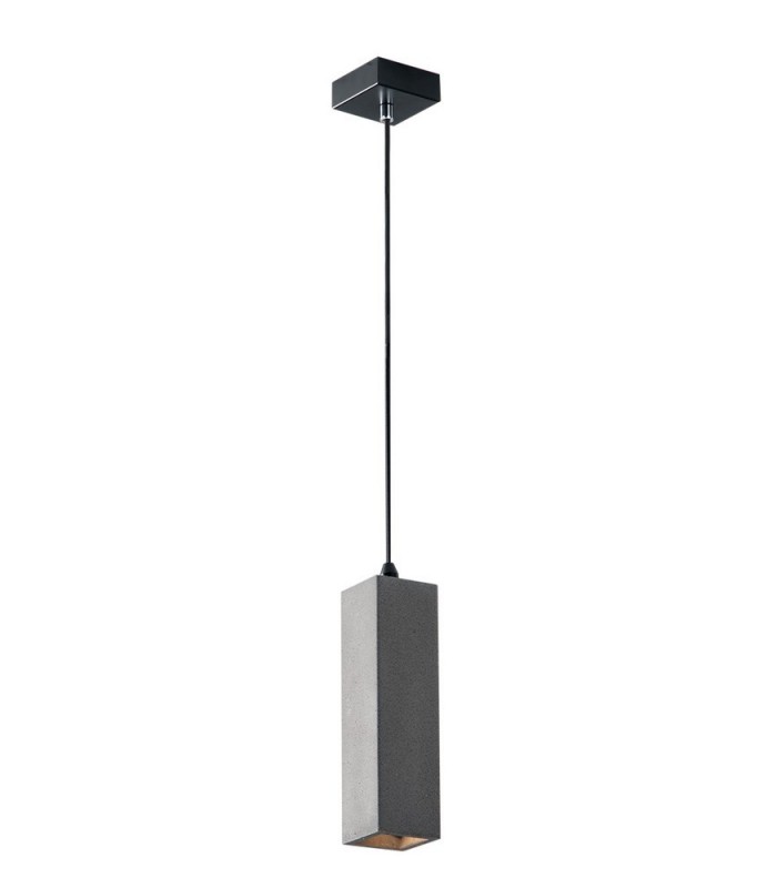 Slim Square Ceiling Pendant, Dark Grey, GU10 - 1