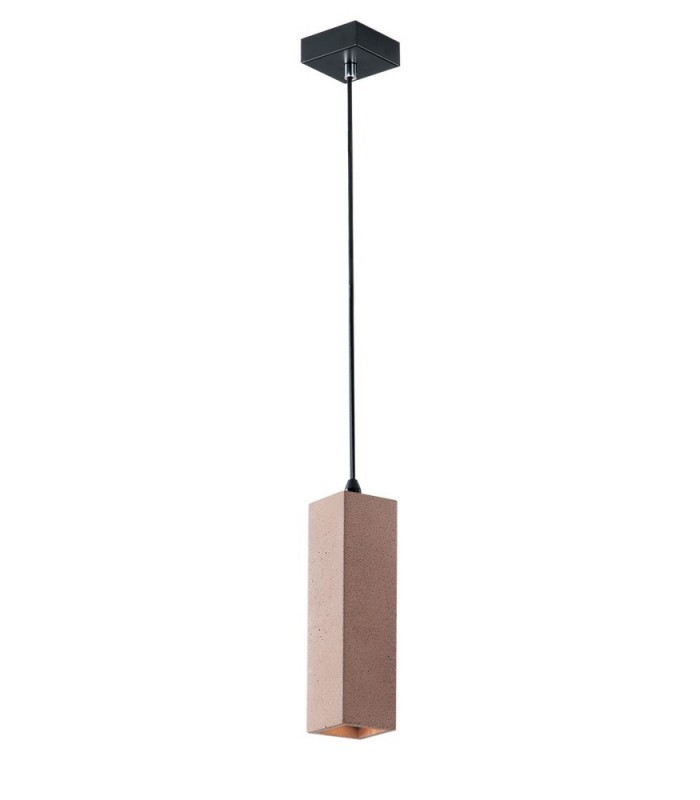 Slim Square Ceiling Pendant, Brick, GU10 - 1