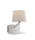 Reading Usb Besdside Lamp Shelf, White, E27 - 1