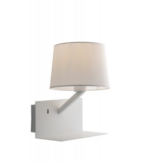 Reading Usb Besdside Lamp Shelf, White, E27 - 1