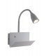 Flexible Arm Reading Usb Wall Lamp Shelf, White, GU10 - 1