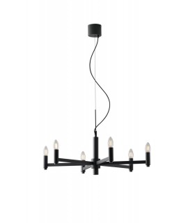 6 Candle Ceiling Pendant, Slate-Grey, E14 - 1