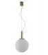 Globe Ceiling Pendant, Gold, Opal, E27 - 1