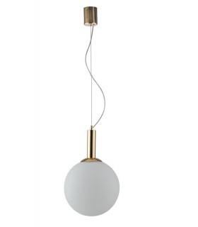 Globe Ceiling Pendant, Gold, Opal, E27 - 1