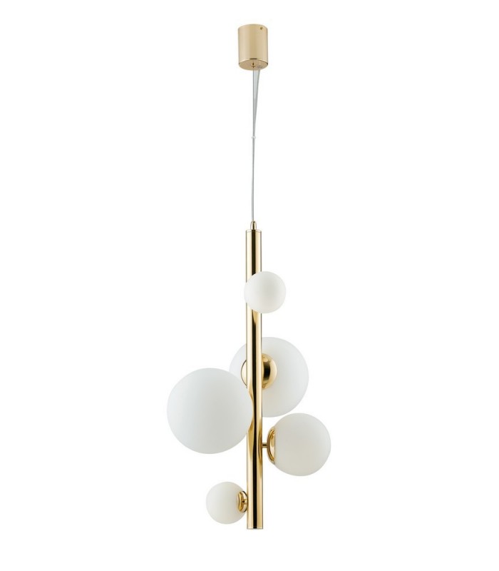 Globe Ceiling Pendant, Gold, Opal, G9 - 1