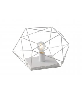 Globe Cage Table Lamp, White, E27 - 1