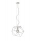 Globe Cage Ceiling Pendant, White, E27 - 1