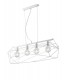 Bar Globe Cage Ceiling Pendant, White, E27 - 1