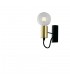 Wall Lamp, Black, Gold, E27 - 1