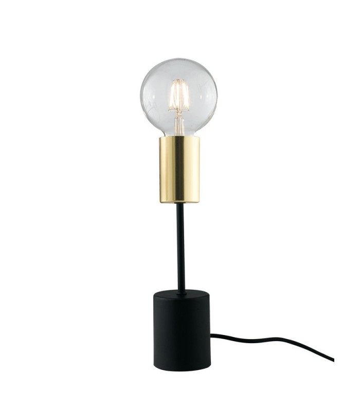 Table Lamp, Black, Gold, E27 - 1