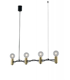 Bar Ceiling Pendant, Black, Gold, E27 - 1