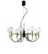 8 Arm Ceiling Pendant, Black, Gold, E27 - 1