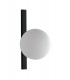 Globe Wall Lamp, Black, Opal, E14 - 1