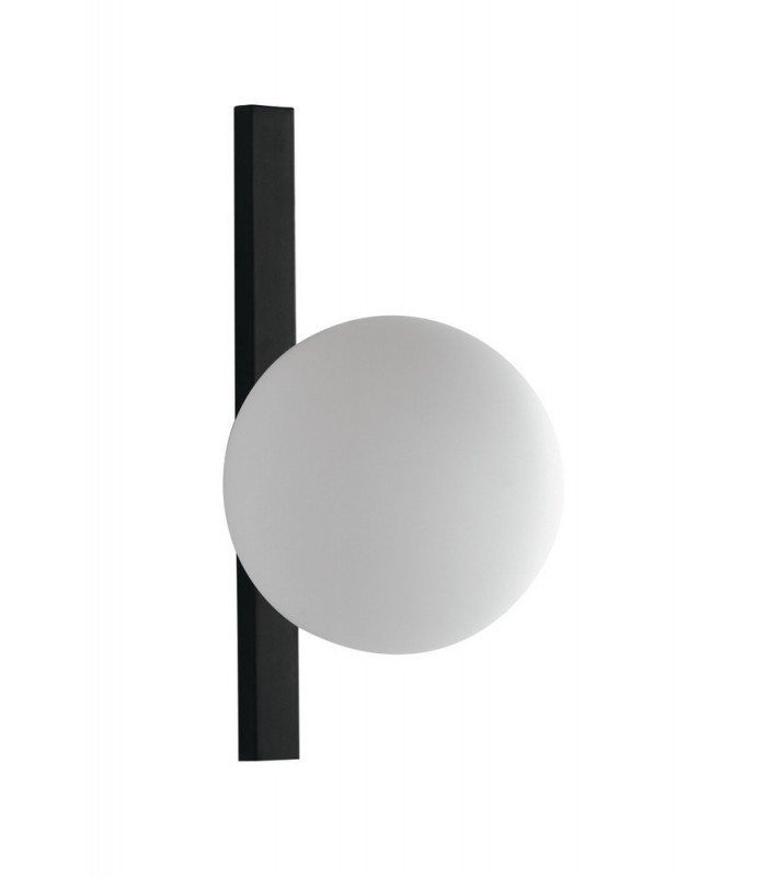 Globe Wall Lamp, Black, Opal, E14 - 1