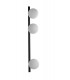 Triple Globe Wall Lamp, Black, Opal, E14 - 1
