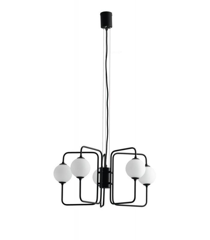 8 Light Globe Ceiling Pendant, Black Opal, G9 - 1
