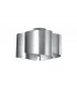 Curved Glass Semi Flush Ceiling Light, Silver Leaf, E27 - 1