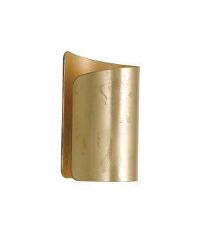 Curved Glass Wall Light, Golden Leaf, E27 - 1