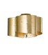 Curved Glass Semi Flush Ceiling Light, Golden Leaf, E27 - 1