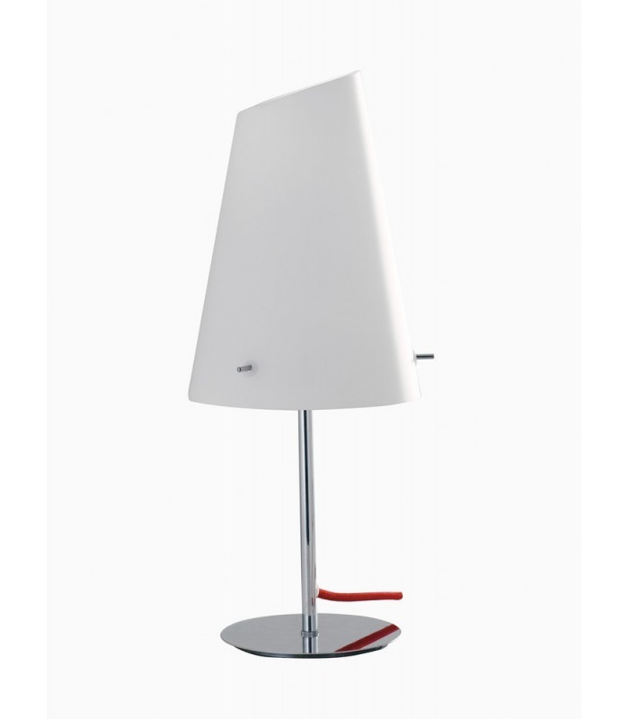 Table Lamp With Shade, Chrome, Opal, E27 - 1