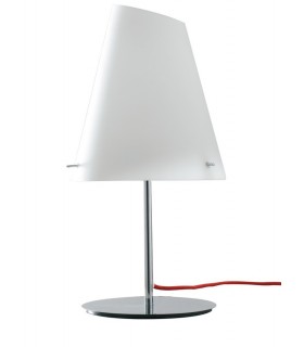 Table Lamp With Shade, Chrome, Opal, E27 - 1