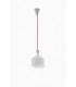 Glass Ceiling Dome Pendant, Opal, Red, E27 - 1