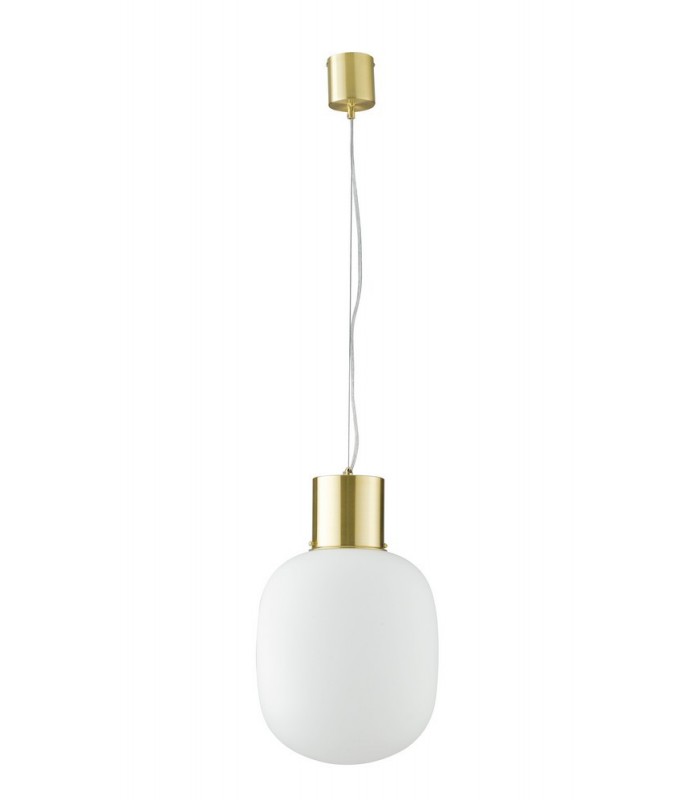 Globe Ceiling Pendant, Gold, Opal, E27 - 1