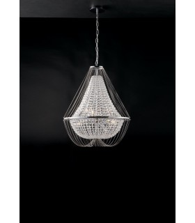 Crystal K9 Chandelier, 60Cm Diameter, Chrome, E14 - 1