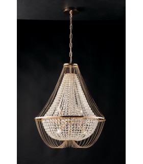 Crystal K9 Chandelier, 60Cm Diameter, Gold, E14 - 1