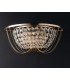 Crystal K9 Flush Wall Light, Gold, E14 - 1