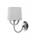 Wall Lamp With Shade, Chrome, White, E27 - 1