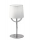 Table Lamp With Shade, Chrome, White, E27 - 1