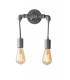 Pipe Effect Twin Wall Lamp, Zinc, E27 - 1