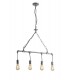 Pipe Effect Bar Ceiling Pendant, Zinc, E27 - 1