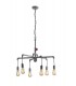 Pipe Effect Mutli Arm Ceiling Pendant, Zinc, E27 - 1