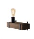 Wall Light, Dark Brown, Antique Wooden, E27 - 1