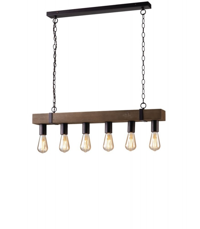 Bar Ceiling Pendant, Moro, Antique Wooden, E27 - 1