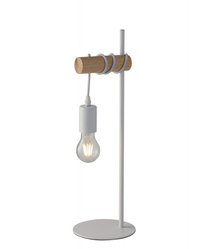 Table Lamp, Pine, White, E27 - 1