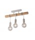 Bar Ceiling Semi Flush Light, Pine, White, E27 - 1